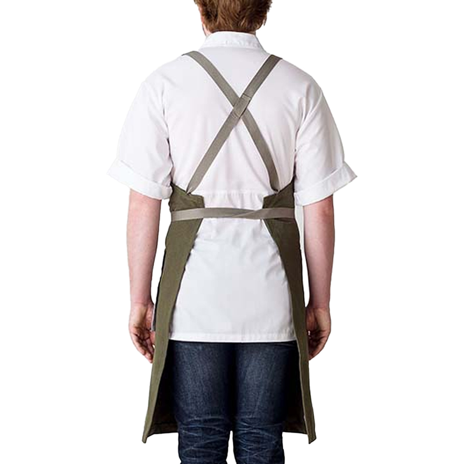 Adjustable OEM Custom Printed Aprons High Quality Knitted Canvas Cotton Apron Oil Water Protective Kitchen Chef Apron From BD