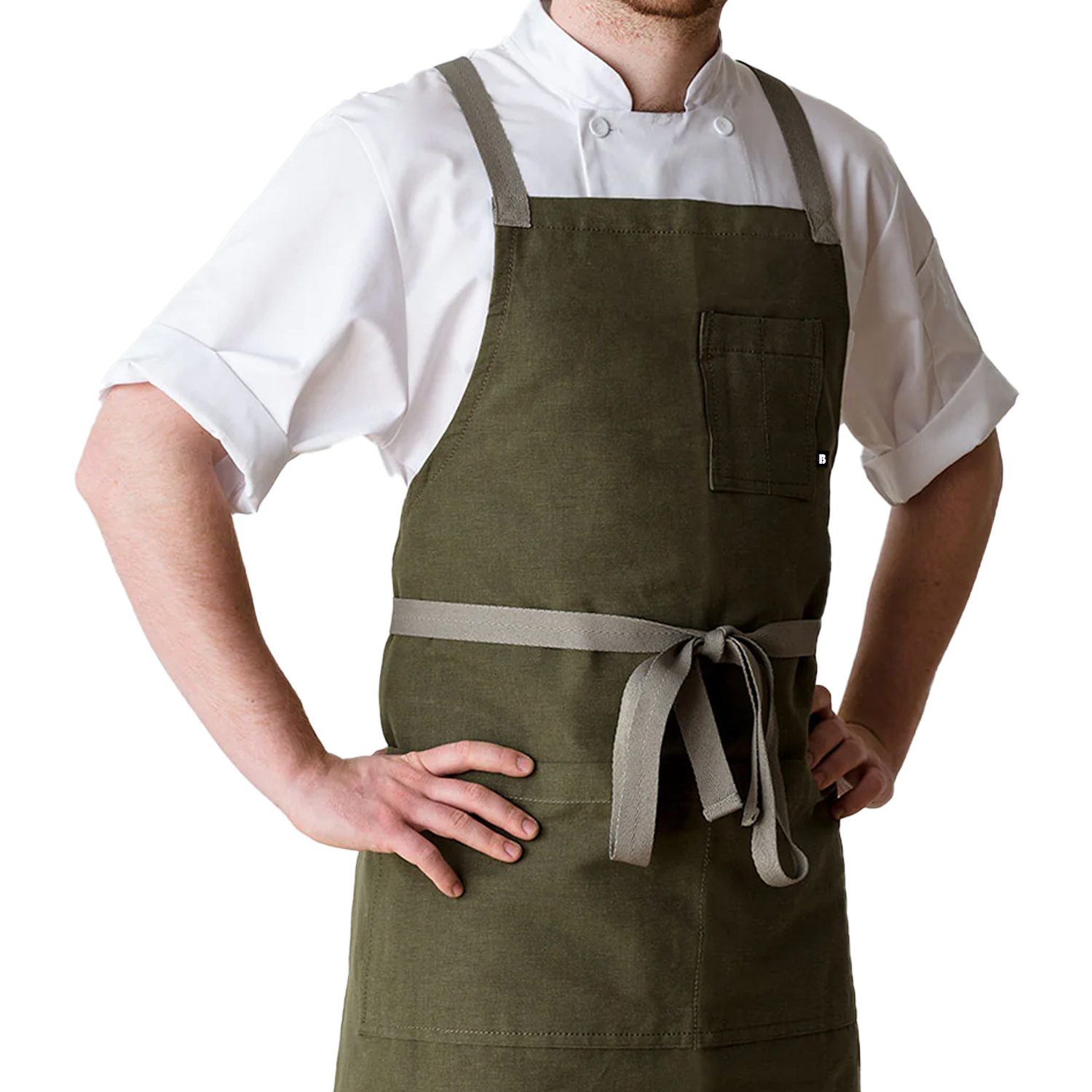 Adjustable OEM Custom Printed Aprons High Quality Knitted Canvas Cotton Apron Oil Water Protective Kitchen Chef Apron From BD