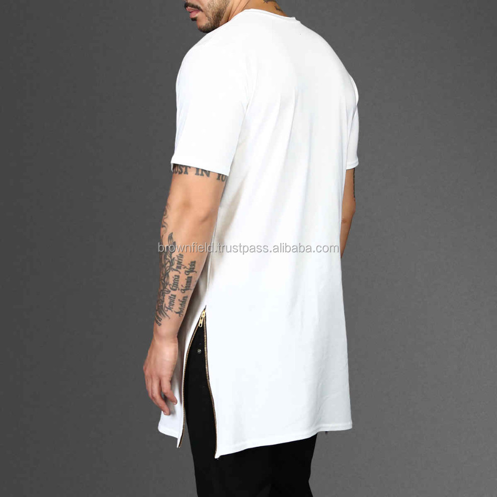 The Basic Long Tail Tee Round Neck Plain T Shirt