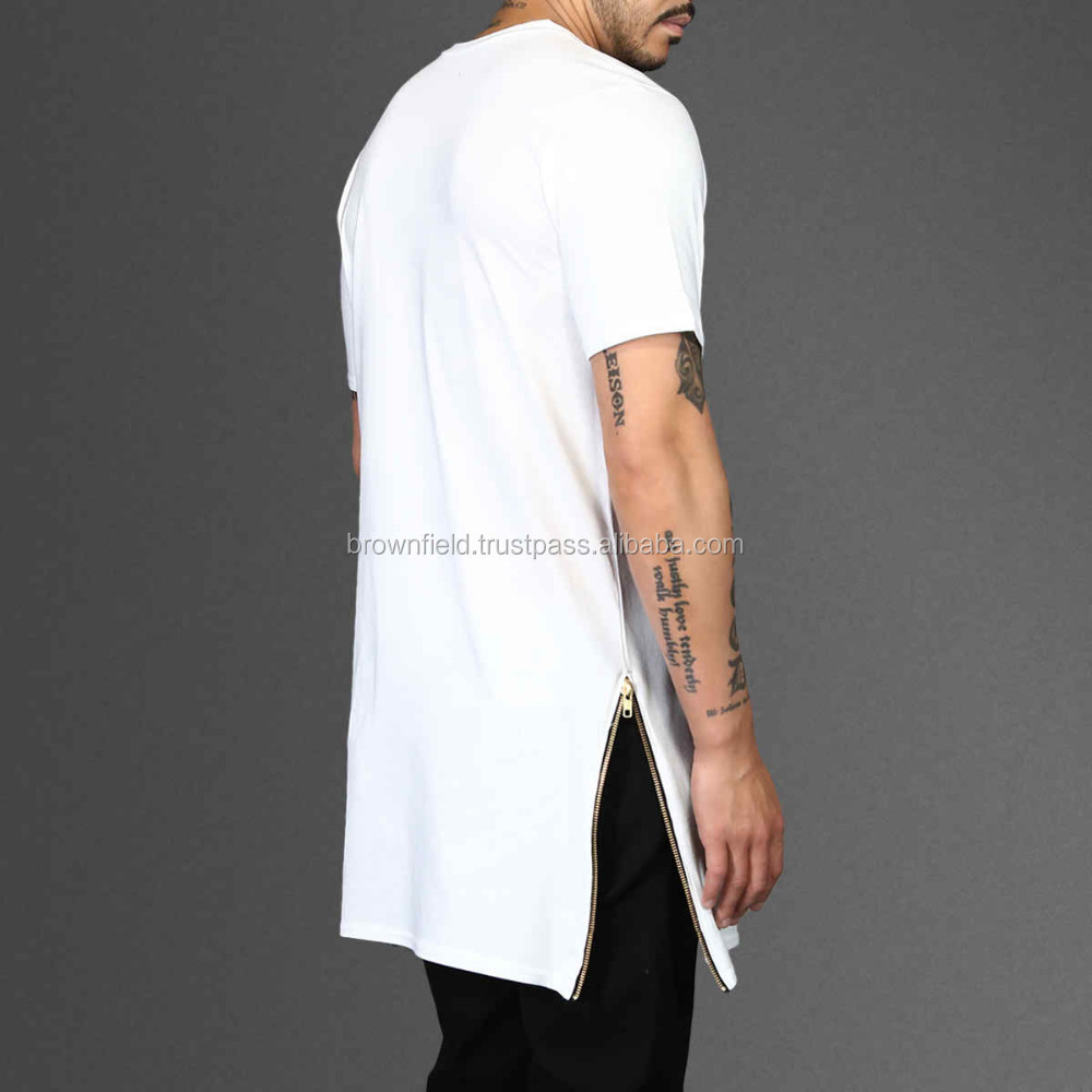 The Basic Long Tail Tee Round Neck Plain T Shirt