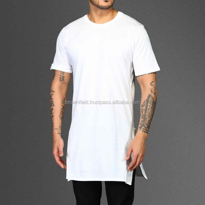 The Basic Long Tail Tee Round Neck Plain T Shirt