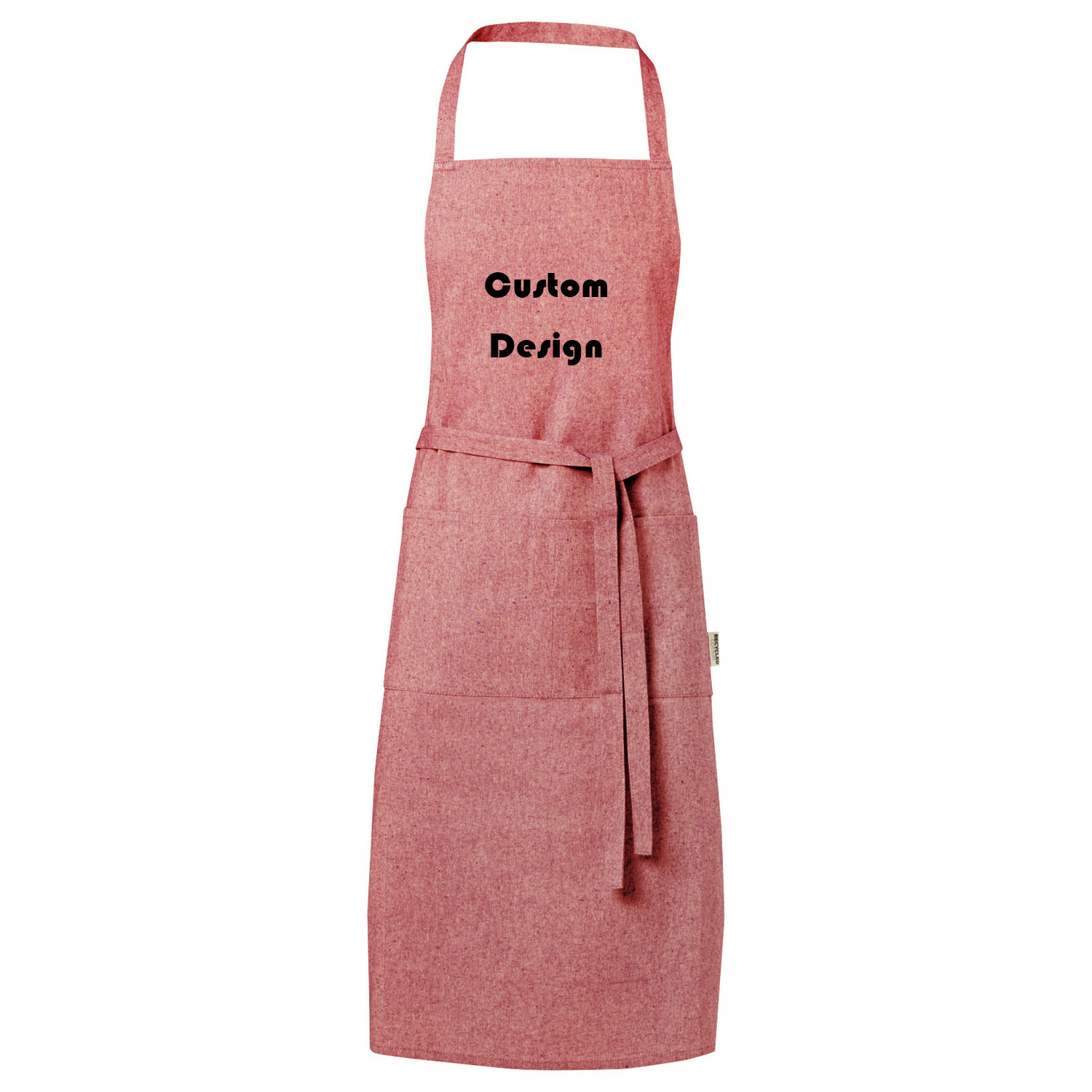 OEM Custom Kitchen Apron Adjustable Straps High Quality Knitted Cotton Polyester Fabric Unisex Aprons From Bangladesh