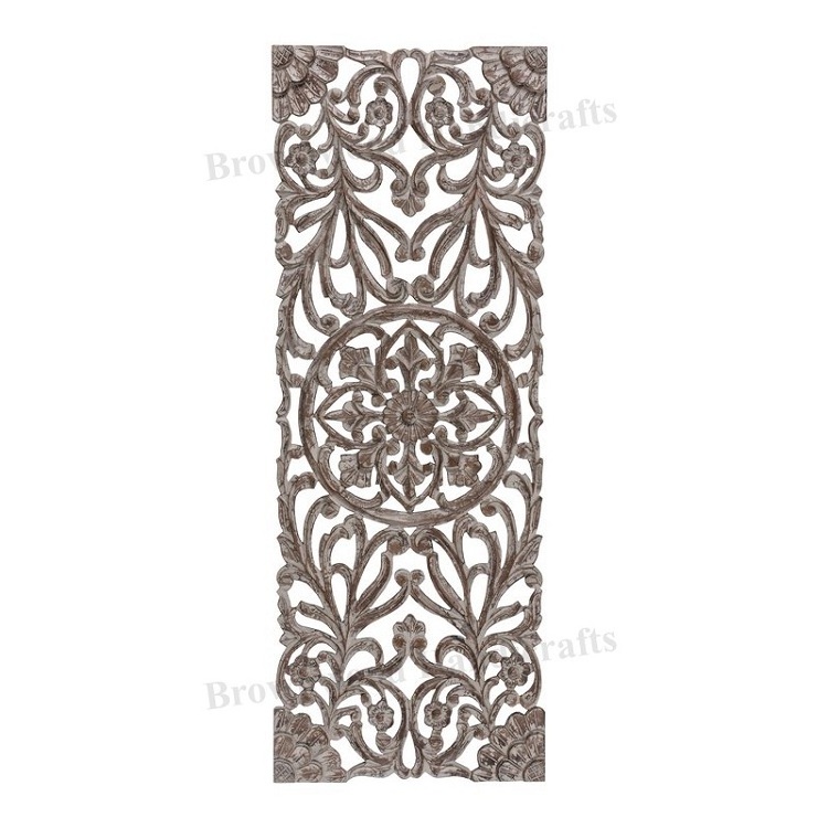 Wholesale Price Optimum Quality Unique Design Wall Decorative MDF Hand Carved Panel 120 X 40 Cm from Indian Supplier