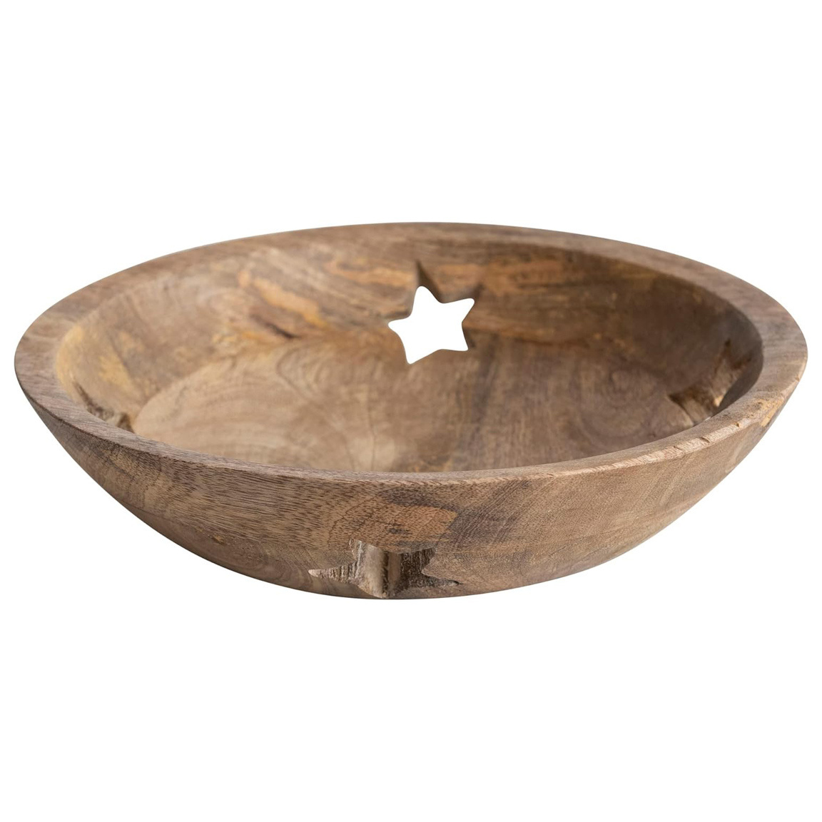 Wholesale Supply Mango Wood Bowl Custom Designs Star Cutout Bowl for Serving and Decor Use Wooden Bowls Direct Factory Supply