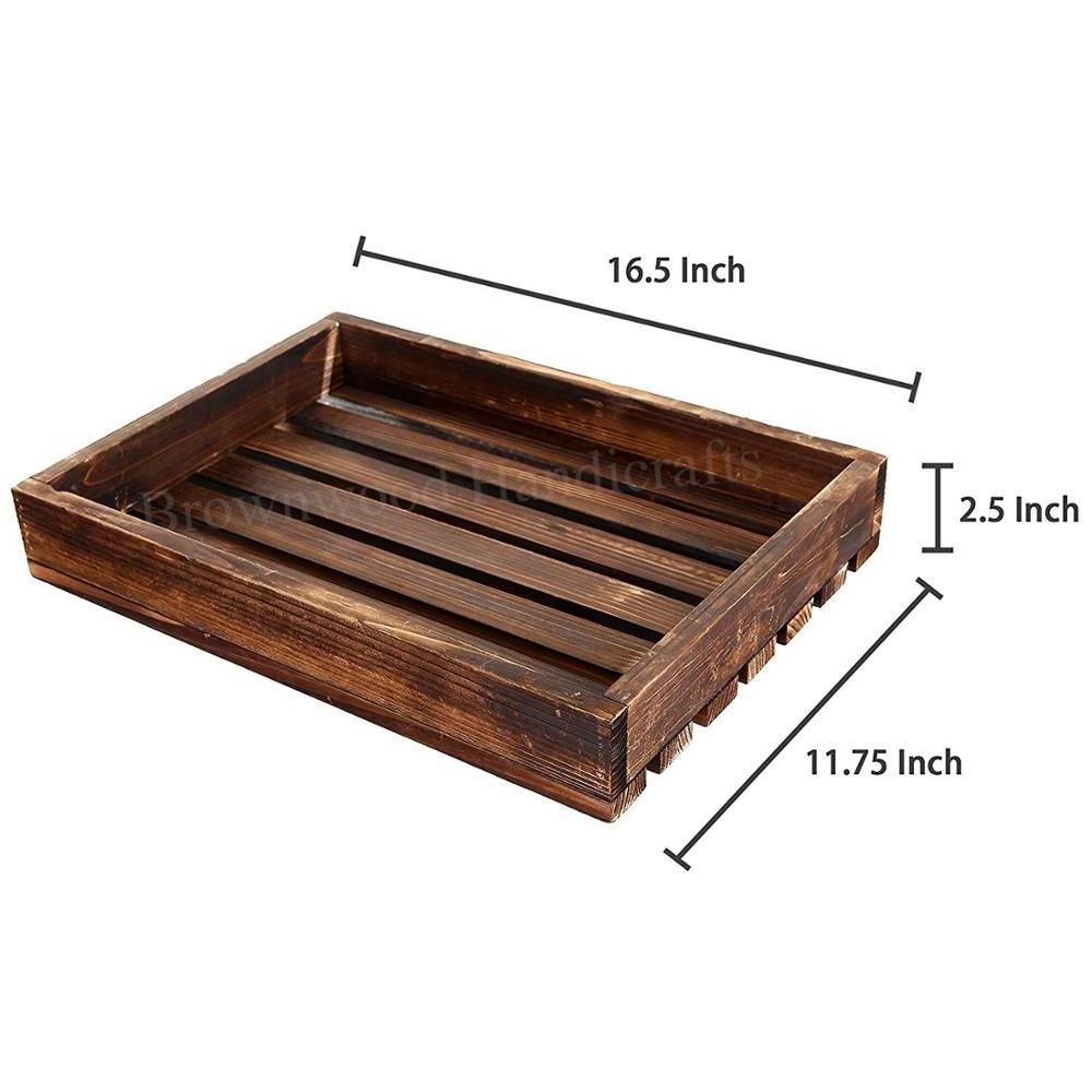 Latest New Arrival High Quality Pine Wood Serving Tray Hotels Restaurants Supply Food & Serving Tray Direct Factory Sale