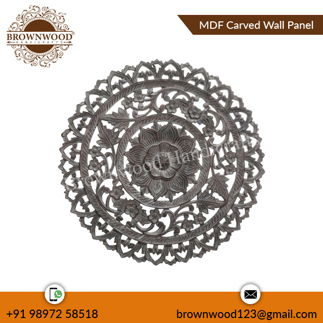 Leading Supplier Best Quality Unique Design 60 X 60 cm MDF Wall Decorative Carved Wall Panel Customized Size Wall Decor