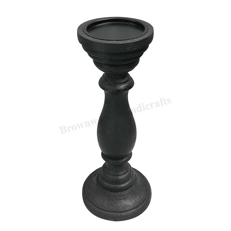 Hot Selling Premium Quality Mango Wood Candle Holder Pillar For Home Decoration & Church Decoration at Reasonable Price