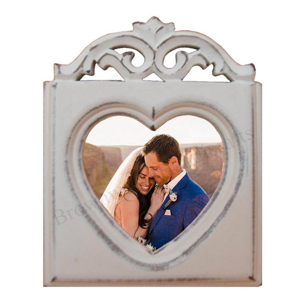 Simple & Unique Wooden Handmade Heart Shape Collage Love Picture Frame For Wedding Gifts or Decorative Use From Indian Exporter