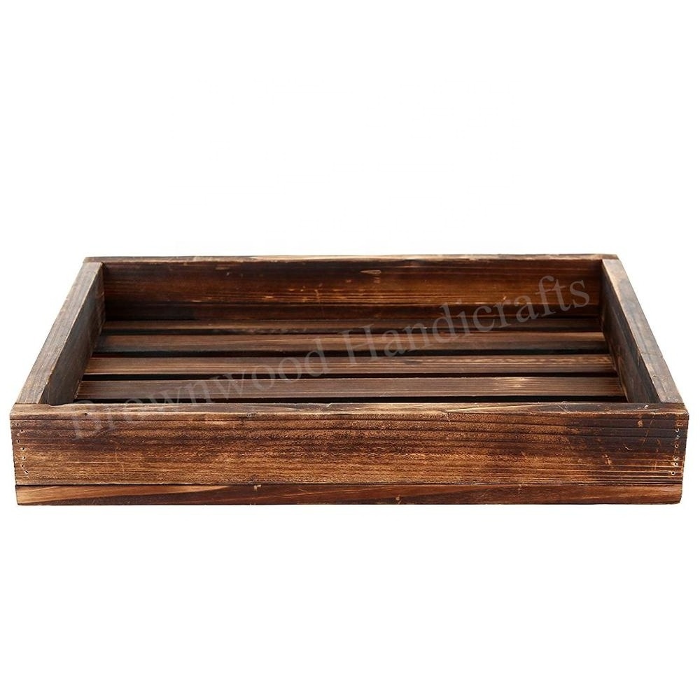 Latest New Arrival High Quality Pine Wood Serving Tray Hotels Restaurants Supply Food & Serving Tray Direct Factory Sale