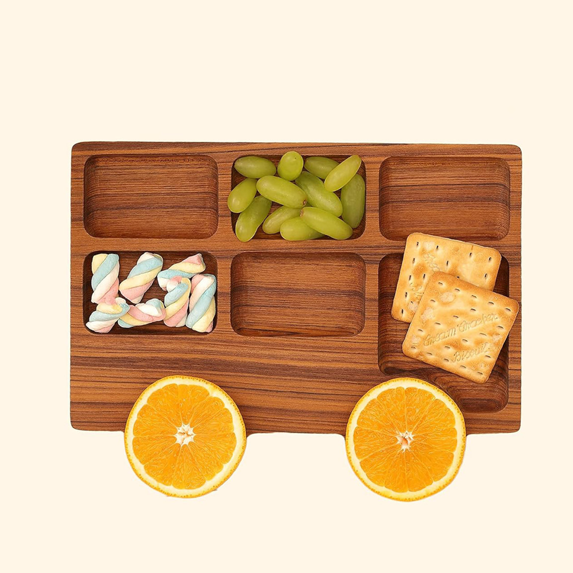 Hot Sale London Bus Wooden Serving Platter Square Tray & Wooden Plate for Kids Decorative Charcuterie Board for Cheese & Fruits