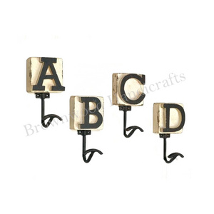 Trusted Exporter of Top Quality Wooden Alphabets Letters Decorative Mounted Wall Hook Designs Custom Wooden Wall Hooks