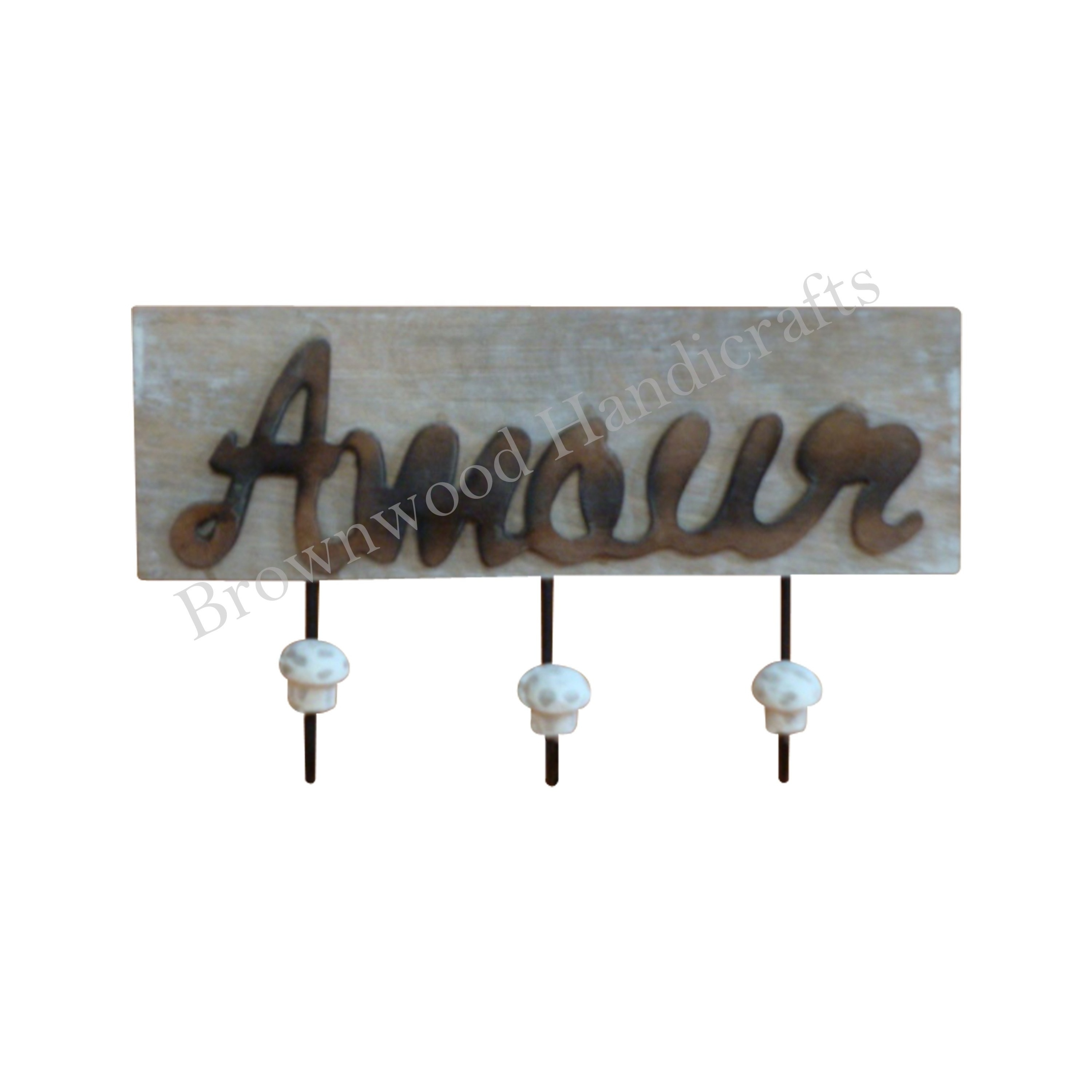 Trusted Exporter of Top Quality Wooden Alphabets Letters Decorative Mounted Wall Hook Designs Custom Wooden Wall Hooks