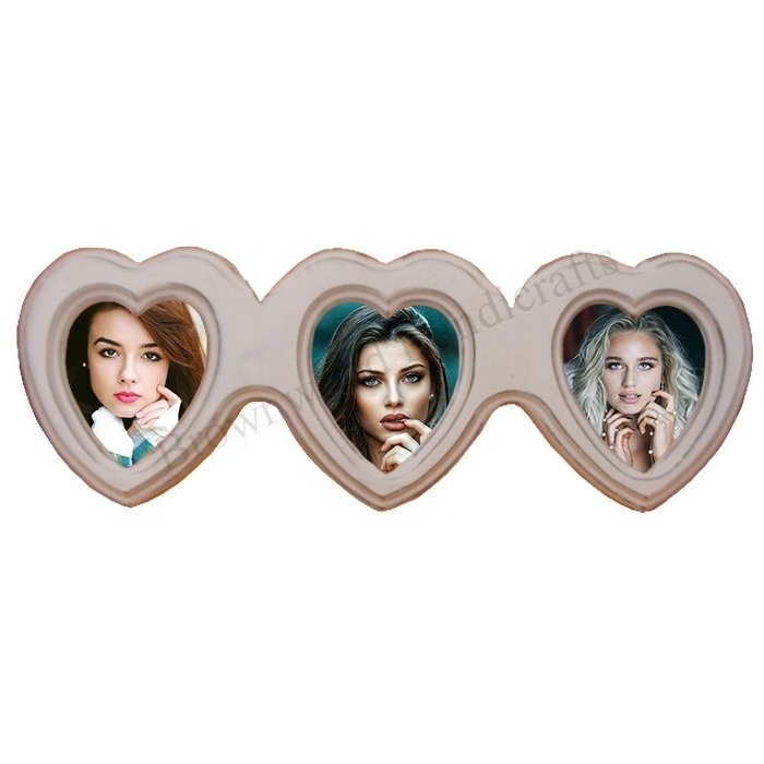 Simple & Unique Wooden Handmade Heart Shape Collage Love Picture Frame For Wedding Gifts or Decorative Use From Indian Exporter