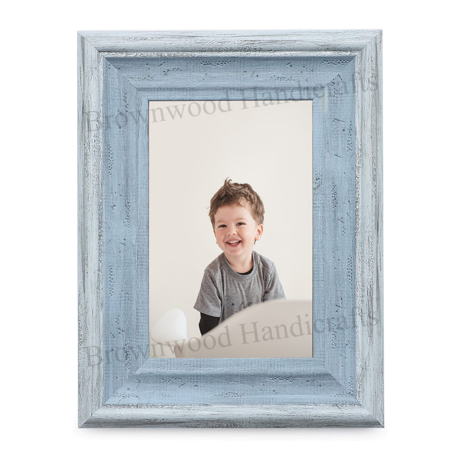 Elegant Blue Antique Mango Wood Frame Wall Decorative Photo Picture Frame Custom Size A4 A3 A2 A1 4x6 5x7 8x10 Photo Frames