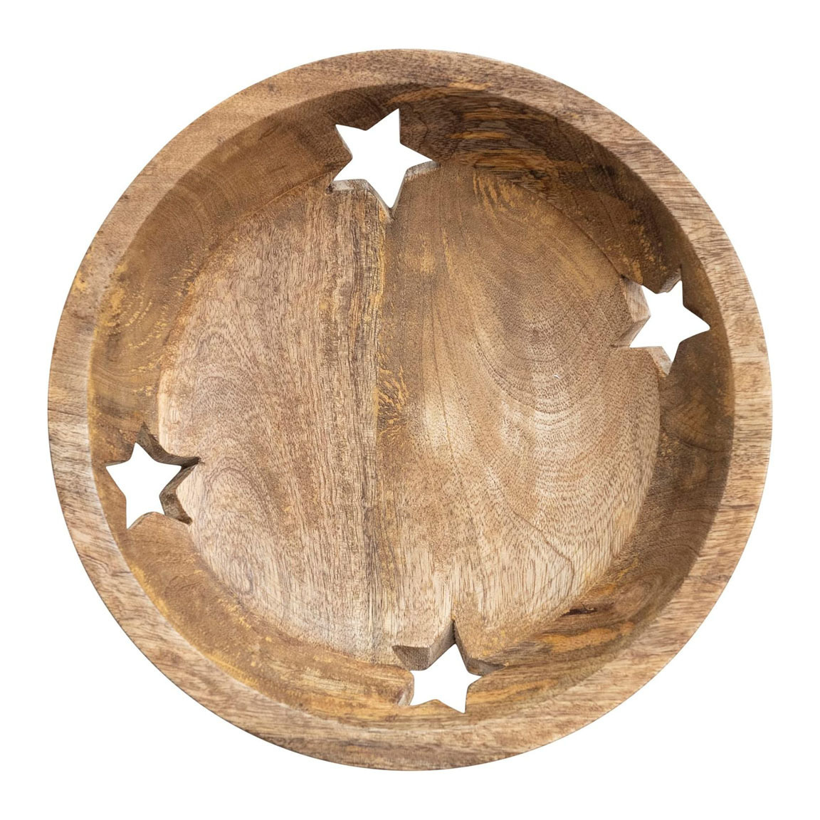 Wholesale Supply Mango Wood Bowl Custom Designs Star Cutout Bowl for Serving and Decor Use Wooden Bowls Direct Factory Supply