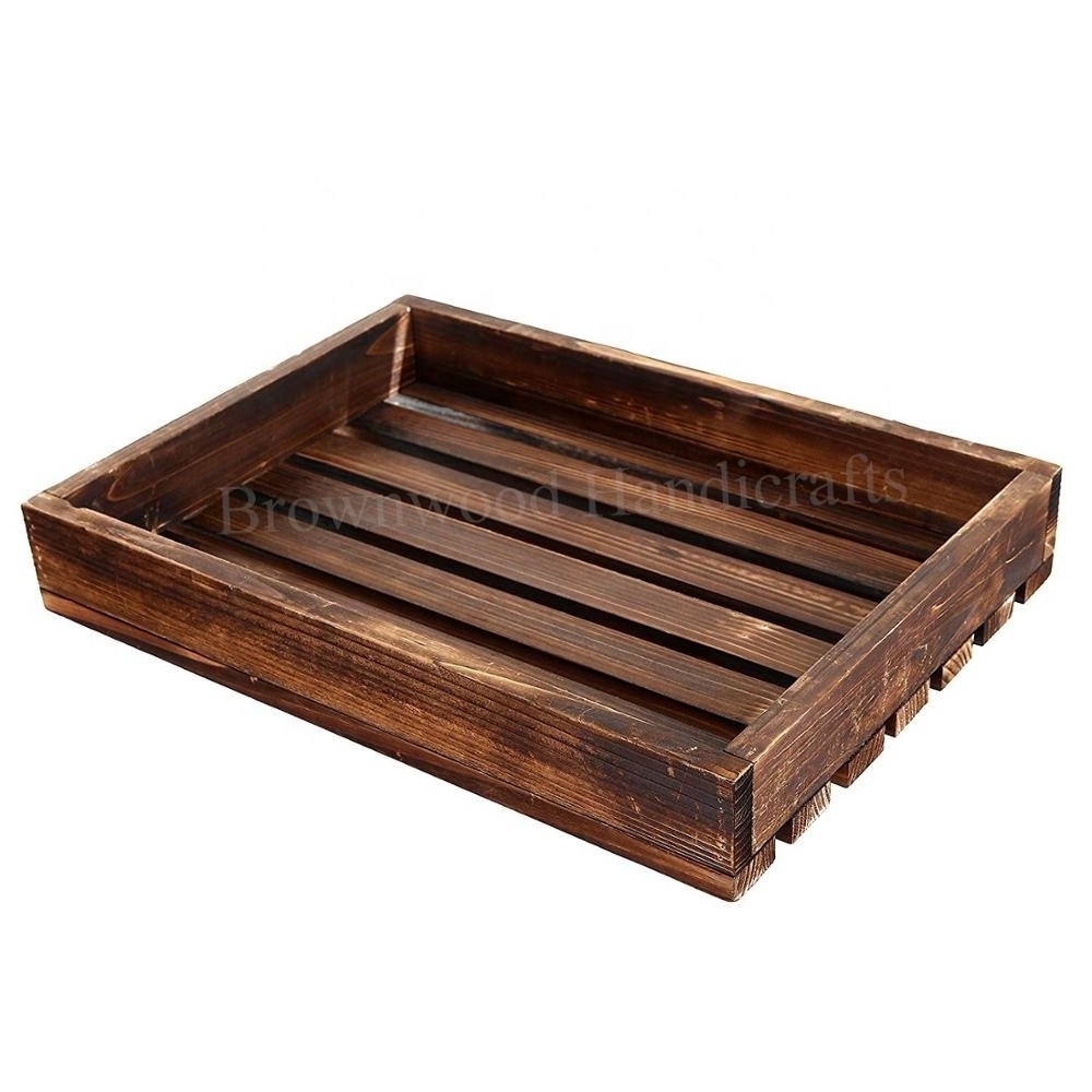 Latest New Arrival High Quality Pine Wood Serving Tray Hotels Restaurants Supply Food & Serving Tray Direct Factory Sale