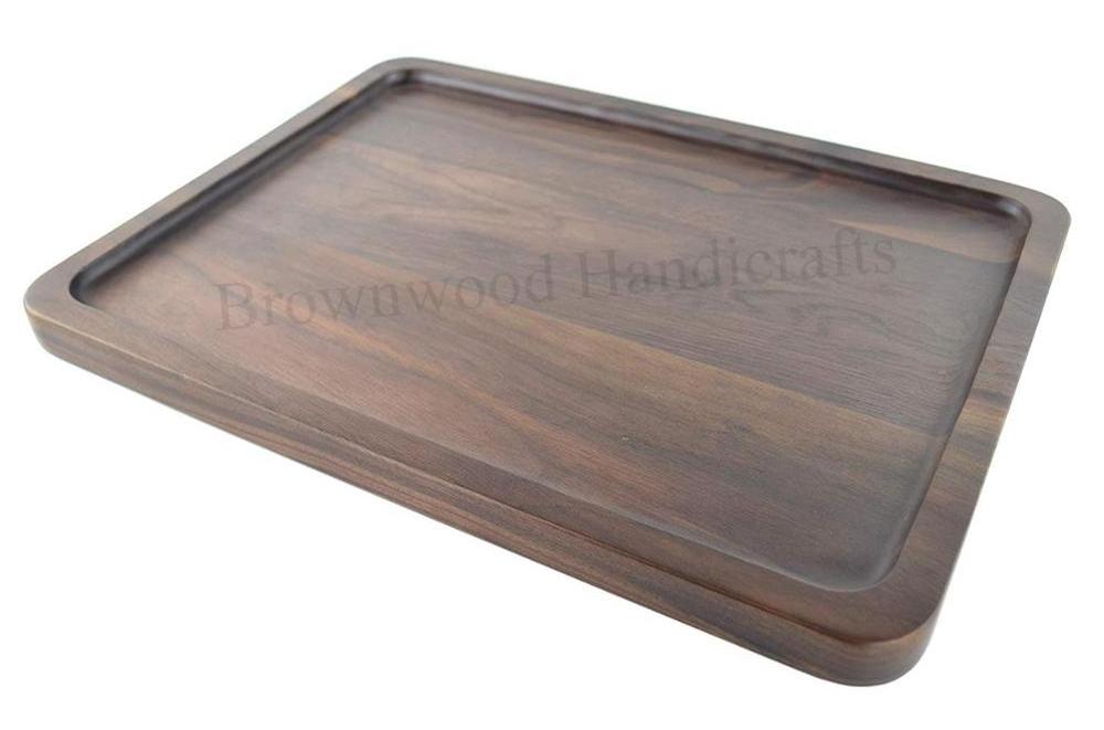 Wooden Handmade Tea Serving Rolling Tray Latest Wooden Tray