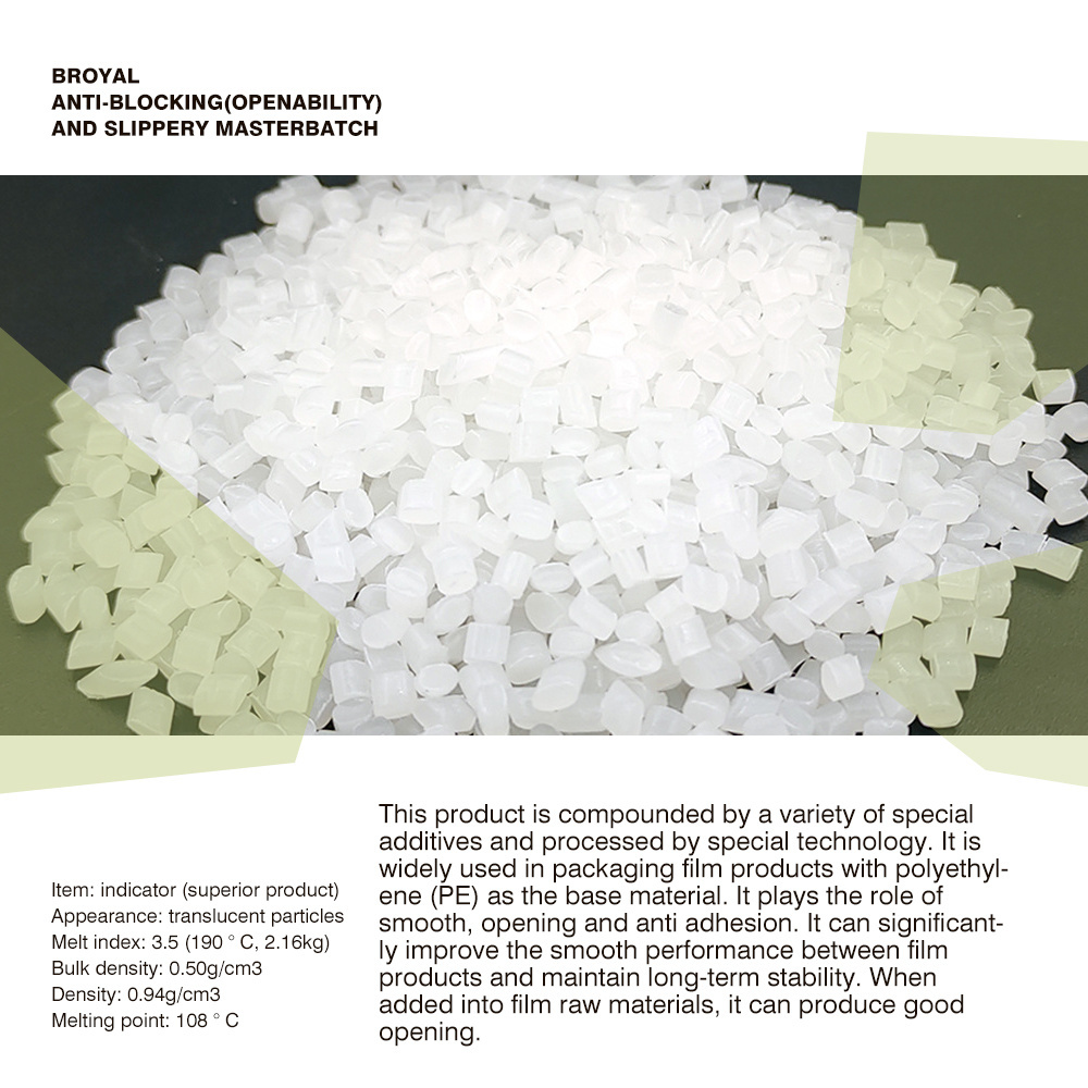 Custom Function Masterbatch Polyethylene Additives Based PET Slip Antiblocking Masterbatch for Plastic General Use