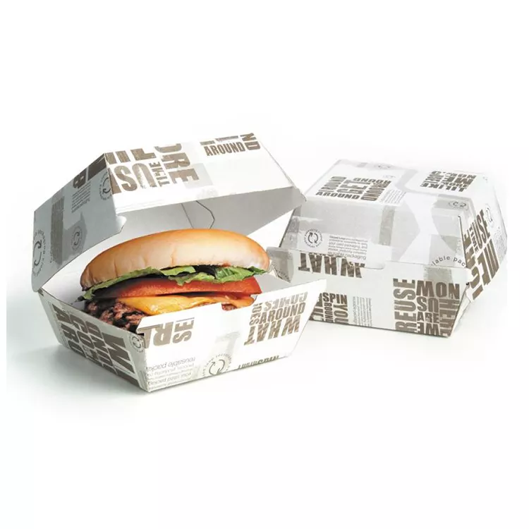 A Set of Fast Food Packing Bag Korean Fried Chicken Chop Packing Box Hamburger Take Out Box