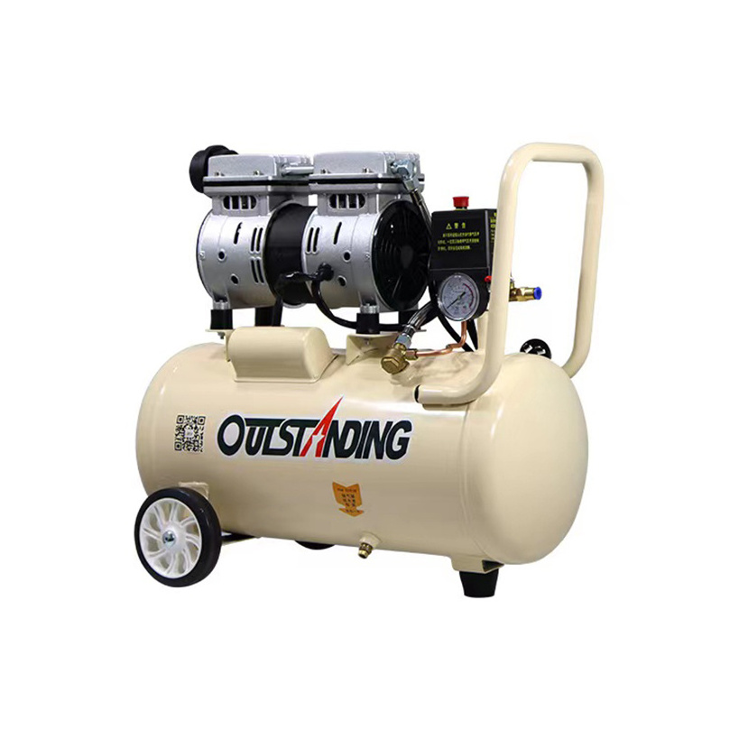 Mini powerful engine oil 2 cylinder air compressor portable pump head air compressor