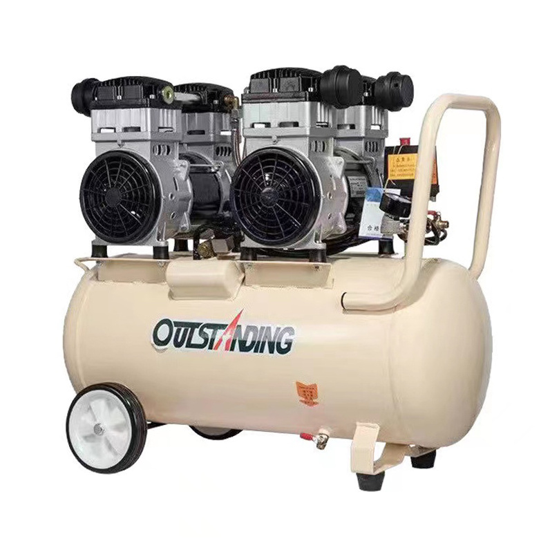 Mini powerful engine oil 2 cylinder air compressor portable pump head air compressor