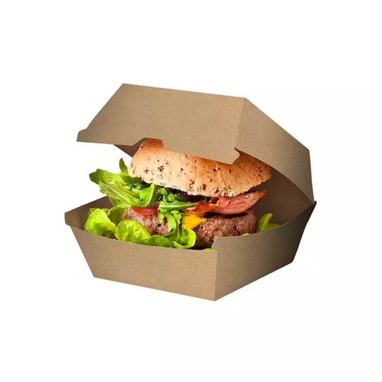 A Set of Fast Food Packing Bag Korean Fried Chicken Chop Packing Box Hamburger Take Out Box