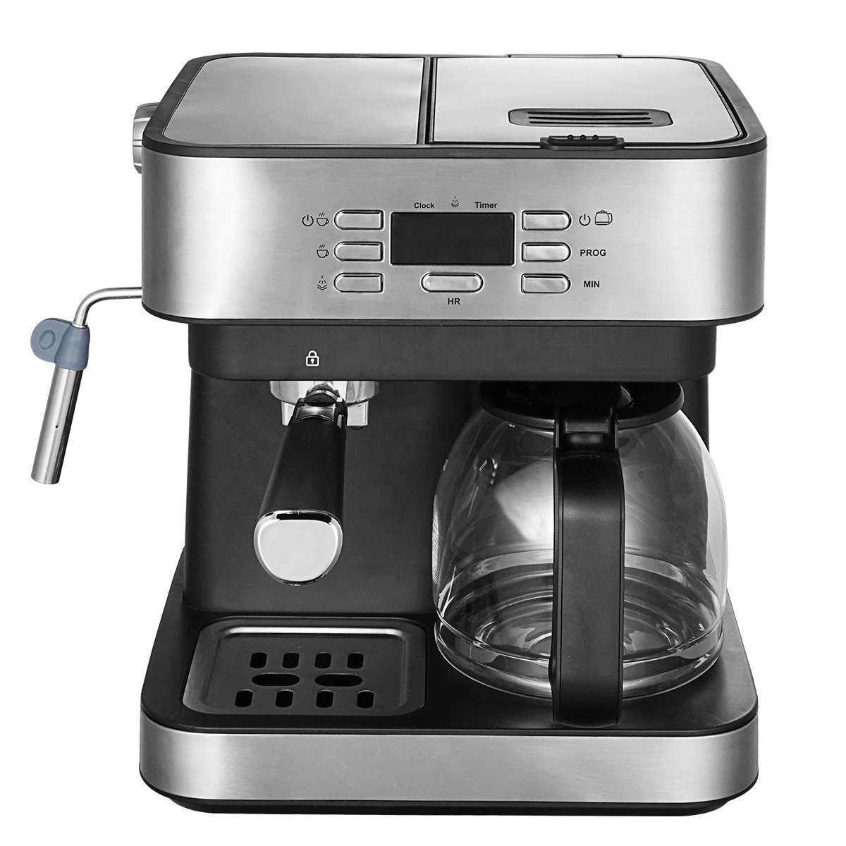 10 cups coffee maker machine Espresso Coffee Machine Milk Frother Digital Touch Screen 15 Bar coffee Maker