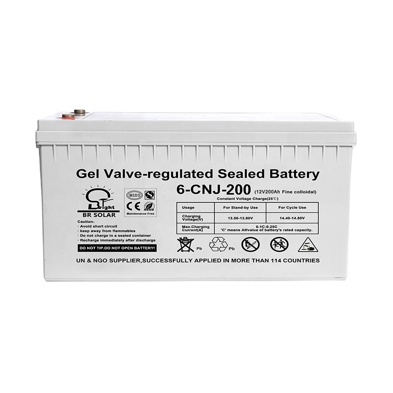 BR SOLAR deep cycle gel battery C10  12v 200ah 150ah 100ah  250ah solar AGM Gel battery