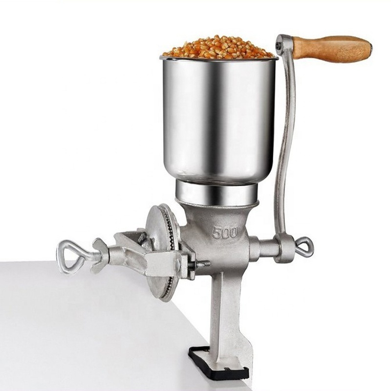 Cast Iron Manual Corn Grinder With High Hopper