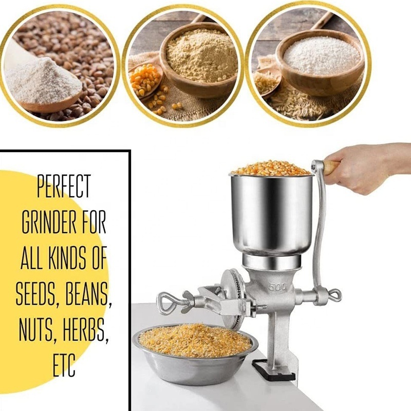 500# popular Hand Crack Corn Grinder Grain Mill Cast Iron Dry Grain Grinder Manual Mill Food Grinder