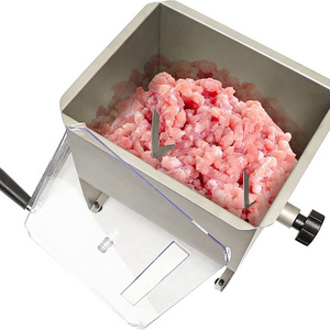 Manual Meat Mixer 20 lb Sausage Mixer Machine Meat Processing Equipment, Ground Beef Hand Mixer with Lid