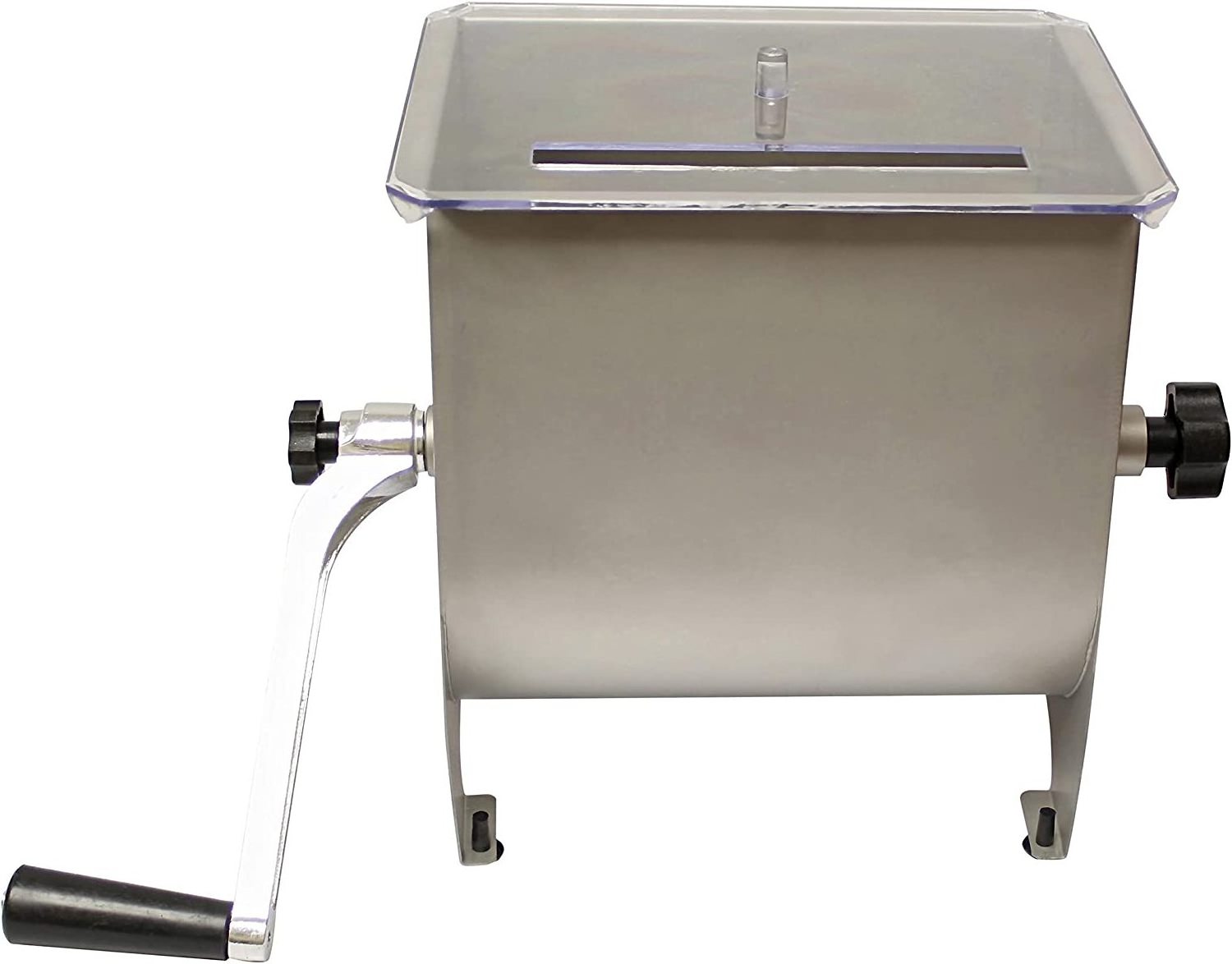 Manual Meat Mixer 20 lb Sausage Mixer Machine Meat Processing Equipment, Ground Beef Hand Mixer with Lid