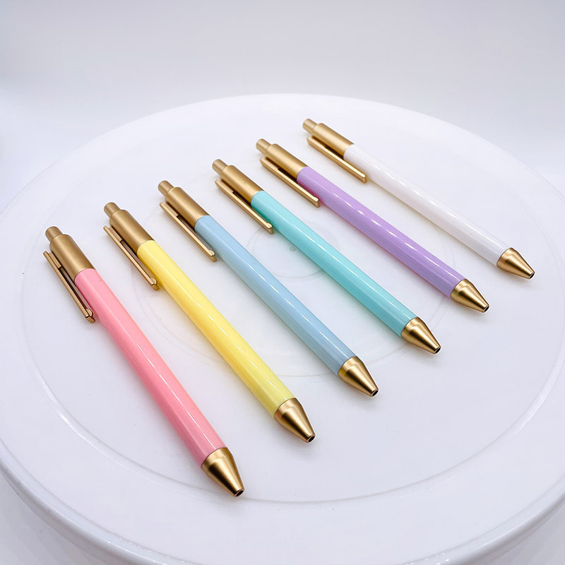 New fashion Custom luxury colorful Metal ball point pen gift set