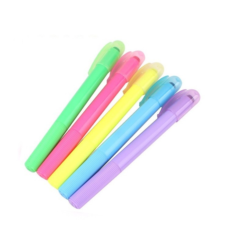 Hot Selling Wholesale Rotatable 12 Colors Multi-color Crayon Gel Highlighter Pen