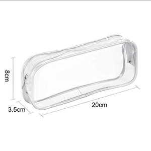 hot selling transparent student clear plastic custom  PVC zipper pencil case