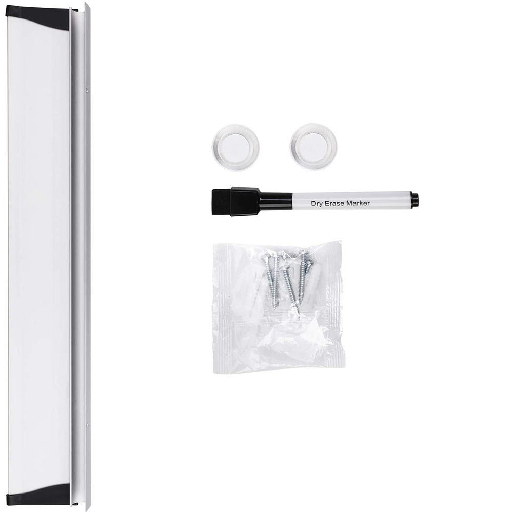 Magnetic aluminum frame dry erase whiteboard set for office home school