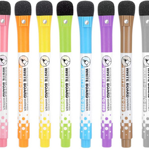 Office 8 Colors Magnetic Dry Erase Whiteboard Markers Set with fine Point tip for Children