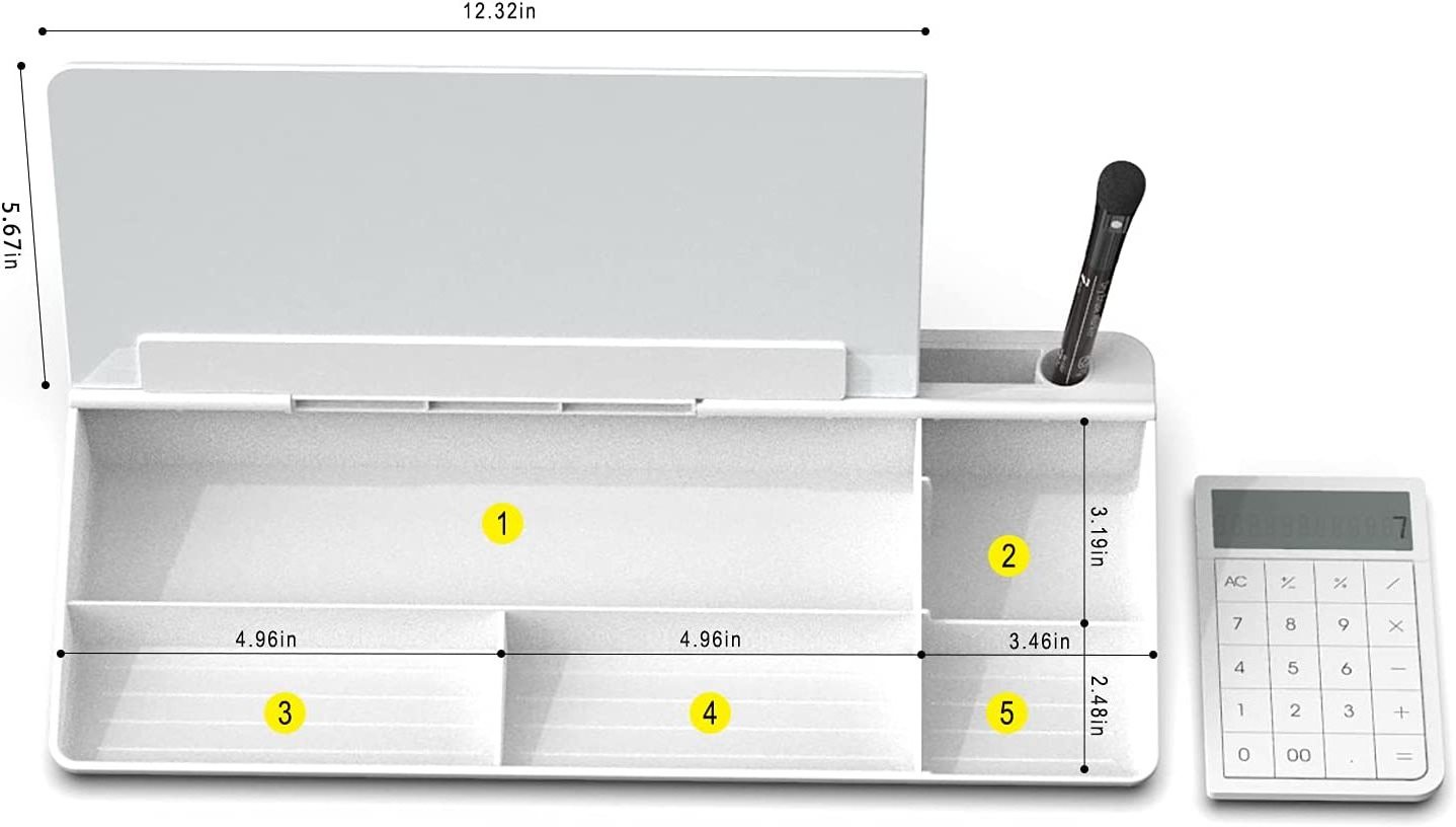 Home glass desktop storage keyboard dry erase whiteboard with calculator