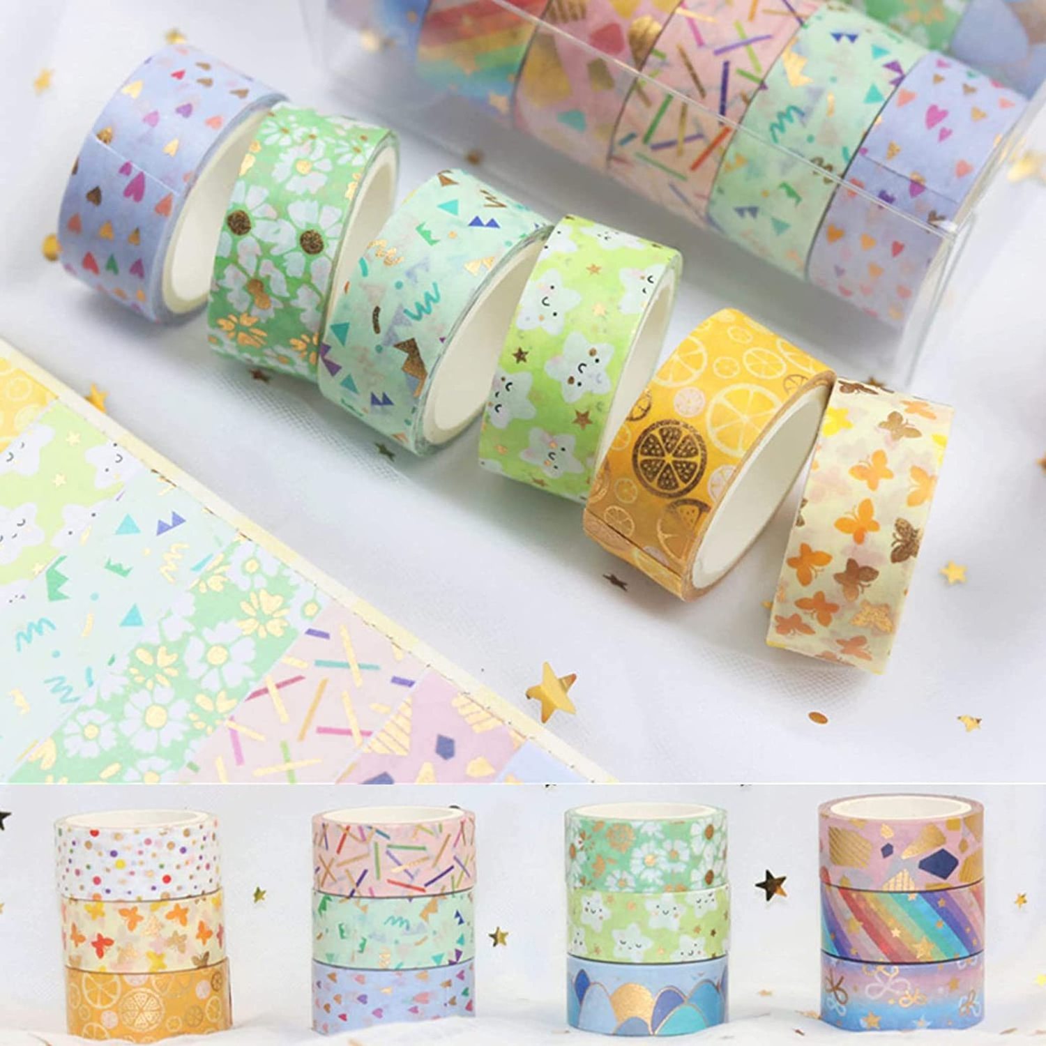 Party Decorations Gift Wrapping Decorative Adhesive art Craft Washi Masking Tape Set