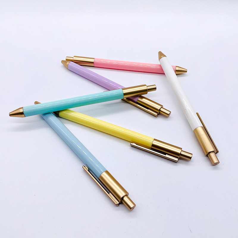 New fashion Custom luxury colorful Metal ball point pen gift set