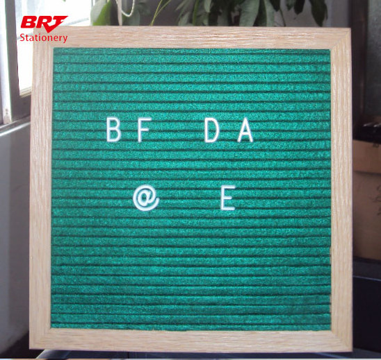 Hot sell oak frame changeable felt wood advertising punctuation letter board