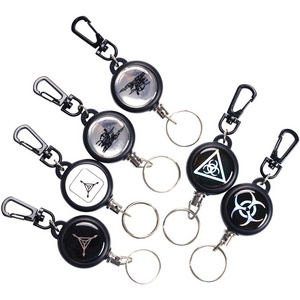 Wholesales Retractable Badge Reel Holder Two Sides Custom Logo Badge Reel with Clip