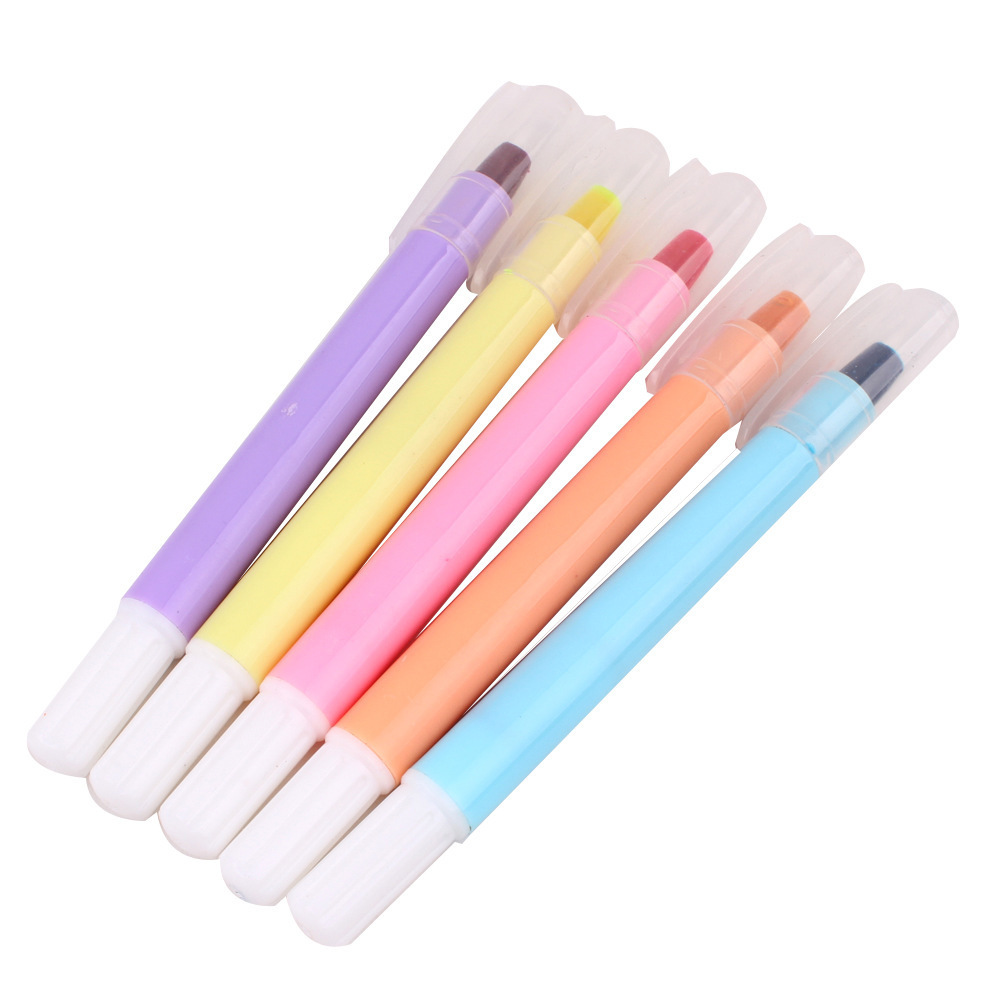 Hot Selling Wholesale Rotatable 12 Colors Multi-color Crayon Gel Highlighter Pen