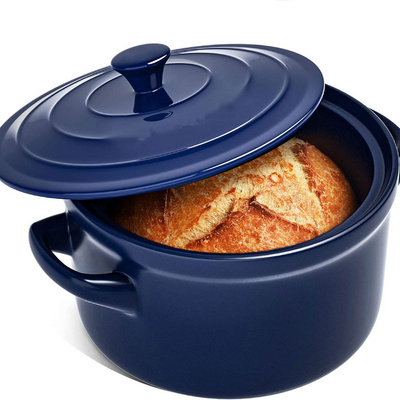 Dutch Oven Pots with Lid Bread Clothe Bakers Ceramic Casserole Dish Porcelain Cooking Soup Pots in Bulk