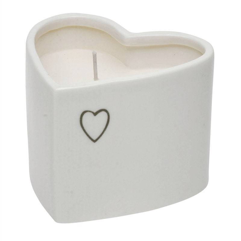 Romantic Unique Heart Shape Wide Mouth Wholesale Candle Bowl Ceramic Candle Jar for Valentine Wedding