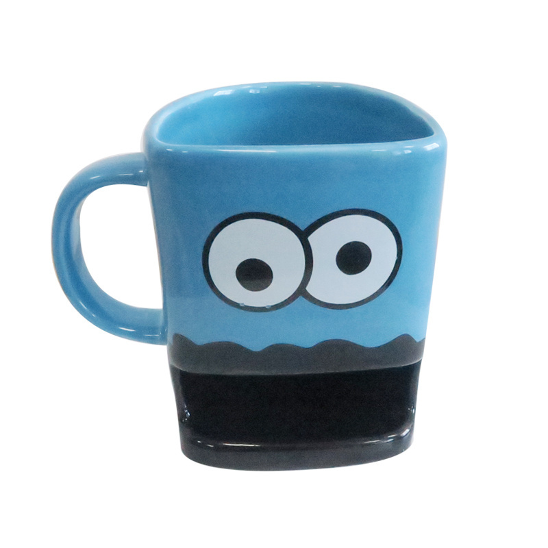 coffee mug ceramic cookie monster mug with cookie holder