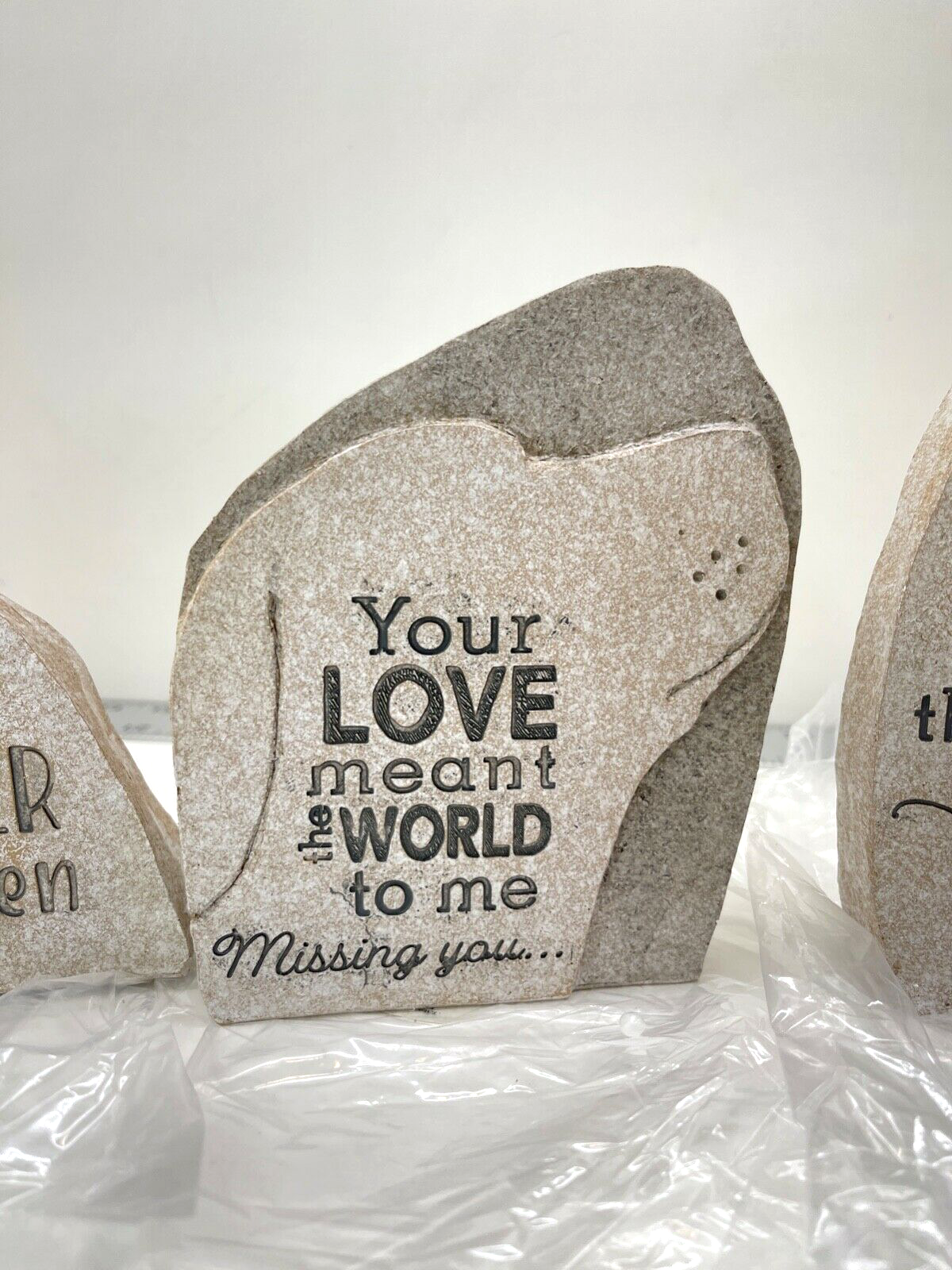 3 Designs Stone Resin GiftCraft Upright Custom Memorial Pet Stones