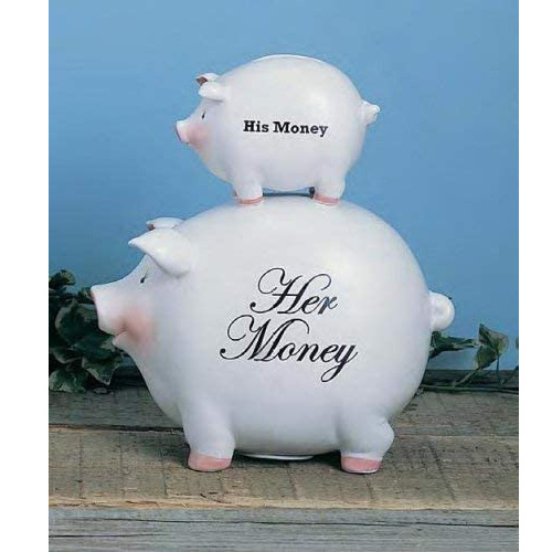 Ceramic lovely pig shape mother and son piggy coin bank  money jars  for children gift decoration