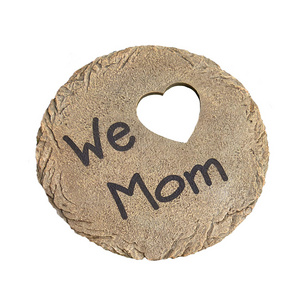 12Inch Resin Custom Garden Decor Memories Personalized Heart Stepping Stone for Mom Grandma