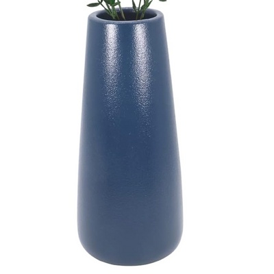 Ceramic  Deep Blue Cute Vase 8 inch Navy Blue Ceramic Flower Vase Home Decor Table Centerpieces